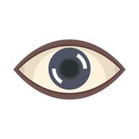 Eyeball icon flat vector. View eye vector