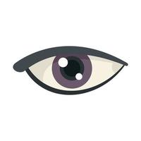 Eye shape icon flat vector. View look vector