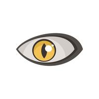 Reptile eye icon flat vector. Look view vector