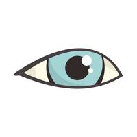 Eye idea icon flat vector. View look vector