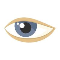 Circle eye icon flat vector. Male health vector