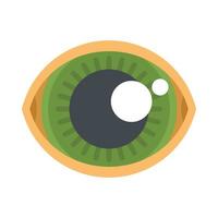 Big human eye icon flat vector. Eyeball sight vector