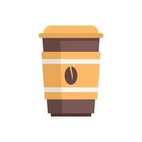 Espresso coffee cup icon flat vector. Restaurant cafe vector