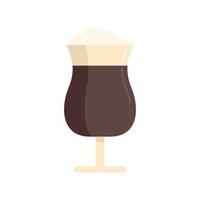 Mocha cup icon flat vector. Hot drink vector