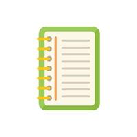 Portable notebook icon flat vector. Paper hand vector