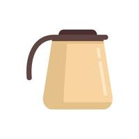 Ceramic coffee pot icon flat vector. Espresso cup vector