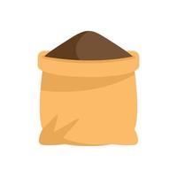 Coffee sack icon flat vector. Restaurant bean vector