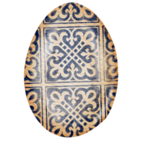 acquerello Pasqua uovo con blu ornamento. blu uovo mano disegno illustrazioni nel acquerello stile. trasparente sfondo png