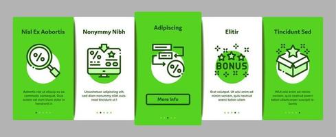 Bonus Hunting Onboarding Elements Icons Set Vector