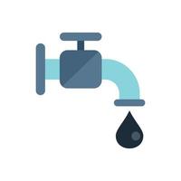 Petrol tap icon flat vector. Global disaster vector