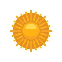 Sun warming icon flat vector. Global climate vector