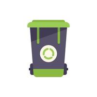 Eco recycle bag icon flat vector. Global climate vector