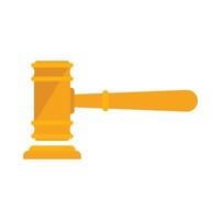 Auction gavel icon flat vector. Sell price vector