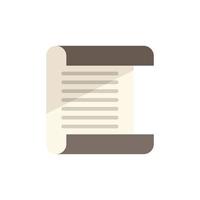 Paper text icon flat vector. Write letter vector