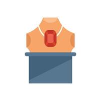 Ruby auction icon flat vector. Buy price vector