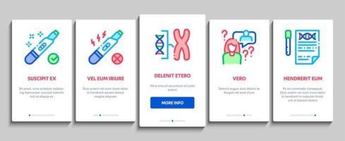 Paternity Test Dna Onboarding Elements Icons Set Vector