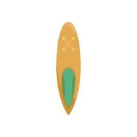 Sport sup board icon flat vector. Surf stand vector