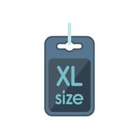 XL size label icon flat vector. Cotton garment vector