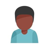 vector plano de icono de hombre africano de oficina. personaje persona