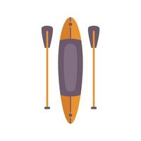Lake sup surf icon flat vector. Paddle board vector