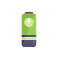 Eco energy battery icon flat vector. Global disaster vector