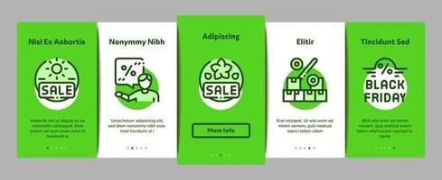 Cost Reduction Sale Onboarding Elements Icons Set Vector