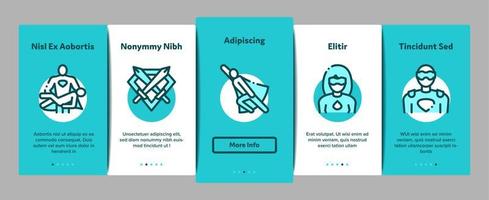 Super Hero Onboarding Elements Icons Set Vector