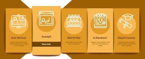 Academy Educational Onboarding Elements Icons Set Vector