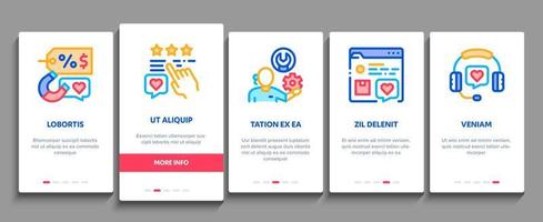 Buyer Customer Journey Onboarding Elements Icons Set Vector