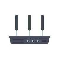 Wireless modem icon flat vector. Wifi internet vector