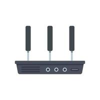 Wireless modem icon flat vector. Wifi internet vector