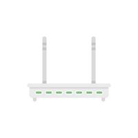 Router modem icon flat vector. Wifi internet vector