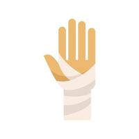 Hand injury icon flat vector. Arm fracture vector