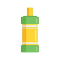 Mouthwash care icon flat vector. Dental wash vector