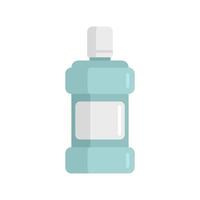 Mouthwash product icon flat vector. Tooth wash vector