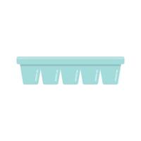 Plastic ice cube tray icon flat vector. Water container vector