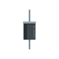 Computer diode icon flat vector. Semiconductor light vector