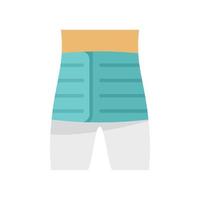 Back body bandage icon flat vector. Patient injury vector