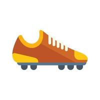 Football boot spikes icon flat vector. Soccer shoe vector