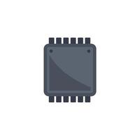 Processor cpu icon flat vector. Chip cpu vector