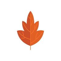 Fall leaf icon flat vector. Tree leaves vector