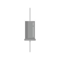 Technology capacitor icon flat vector. Component resistor vector