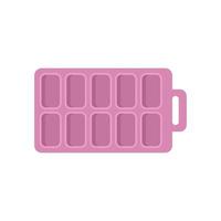 Maker ice cube tray icon flat vector. Water container vector