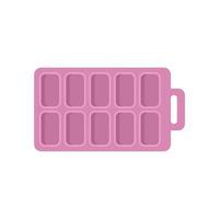 Maker ice cube tray icon flat vector. Water container vector