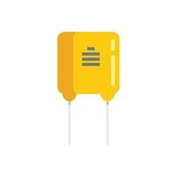 Capacitor icon flat vector. Electric component vector