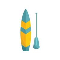 Sup stand up icon flat vector. Board surf vector