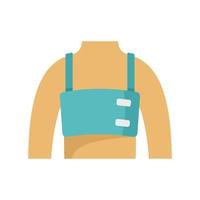 Skin body bandage icon flat vector. Injury damage vector