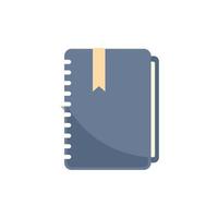 Calligraphy notebook icon flat vector. Nib pen vector