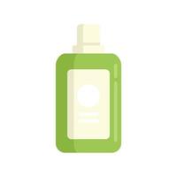 Mouthwash bottle icon flat vector. Tooth wash vector