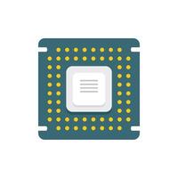 Processor icon flat vector. Cpu chip vector